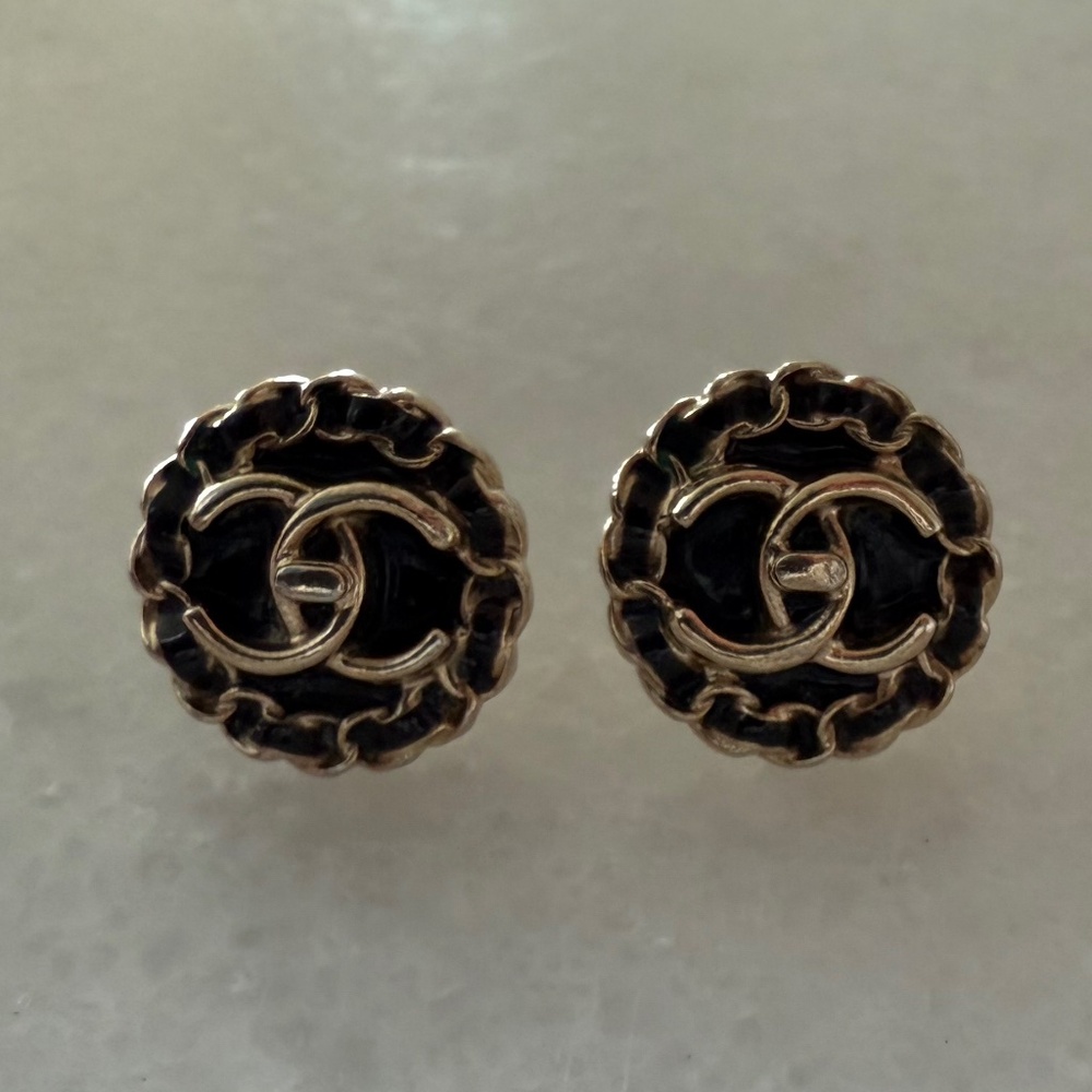 Chanel costume stud earrings